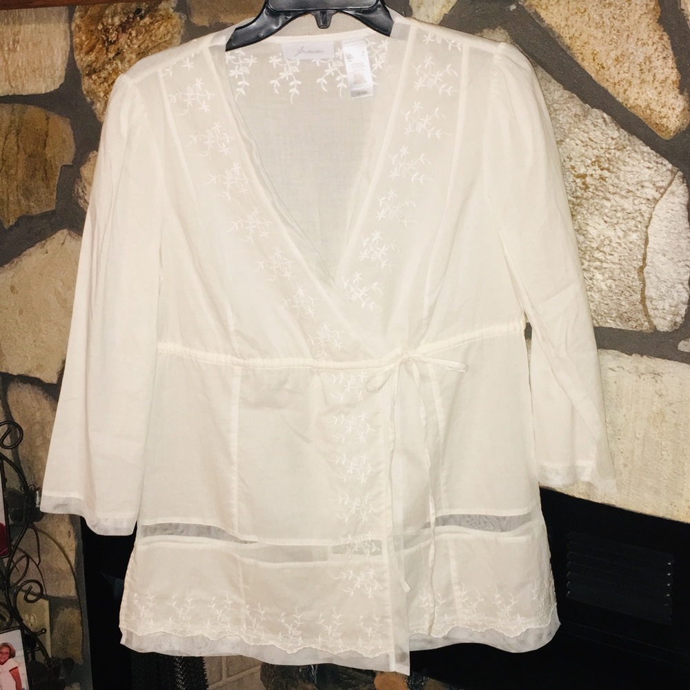 JH Collection Off White Blouse